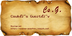 Csukás Gusztáv névjegykártya