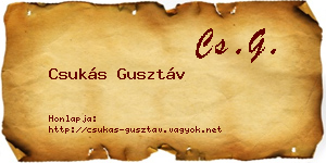 Csukás Gusztáv névjegykártya