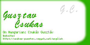 gusztav csukas business card