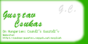 gusztav csukas business card